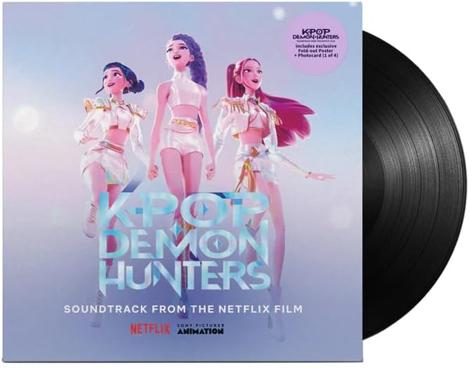 Demon Hunters アナログ盤 KPop Demon Hunters Soundtrack Blue Vinyl LP (Poster, 2 photo cards