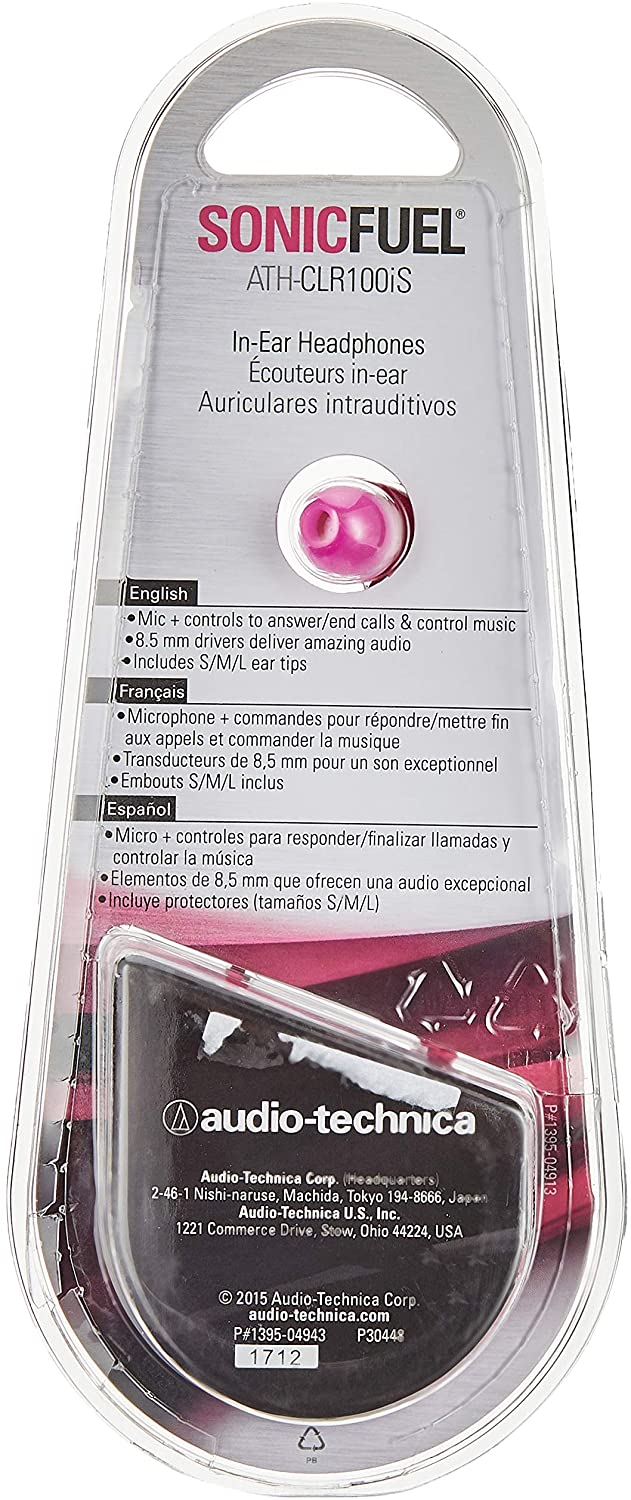 Audio-Technica/Sonic Fuel In-Ear Headphones (Pink)