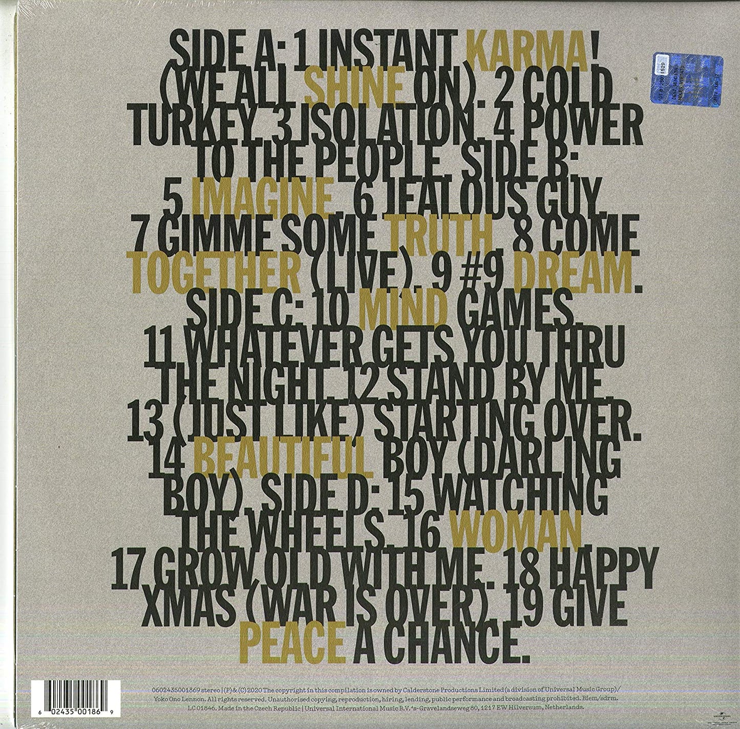 Lennon, John/Gimme Some Truth (2LP)