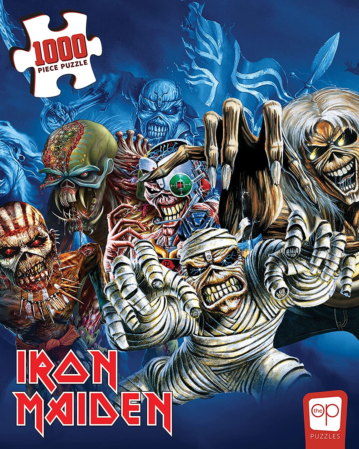 Iron Maiden - Faces Of Eddie 1000 Piece Puzzle