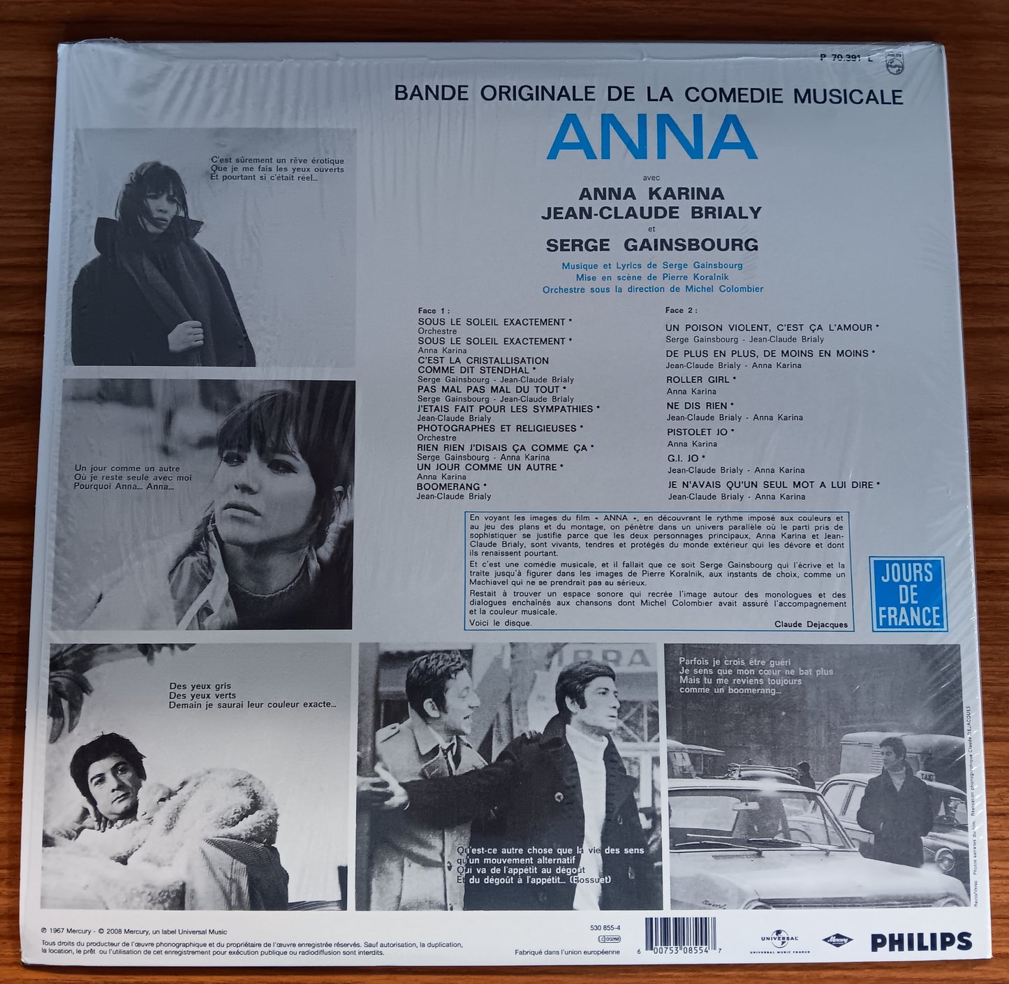 [Used LP] Soundtrack (Serge Gainsbourg) / Anna (Bande Originale De La Comédie Musicale)