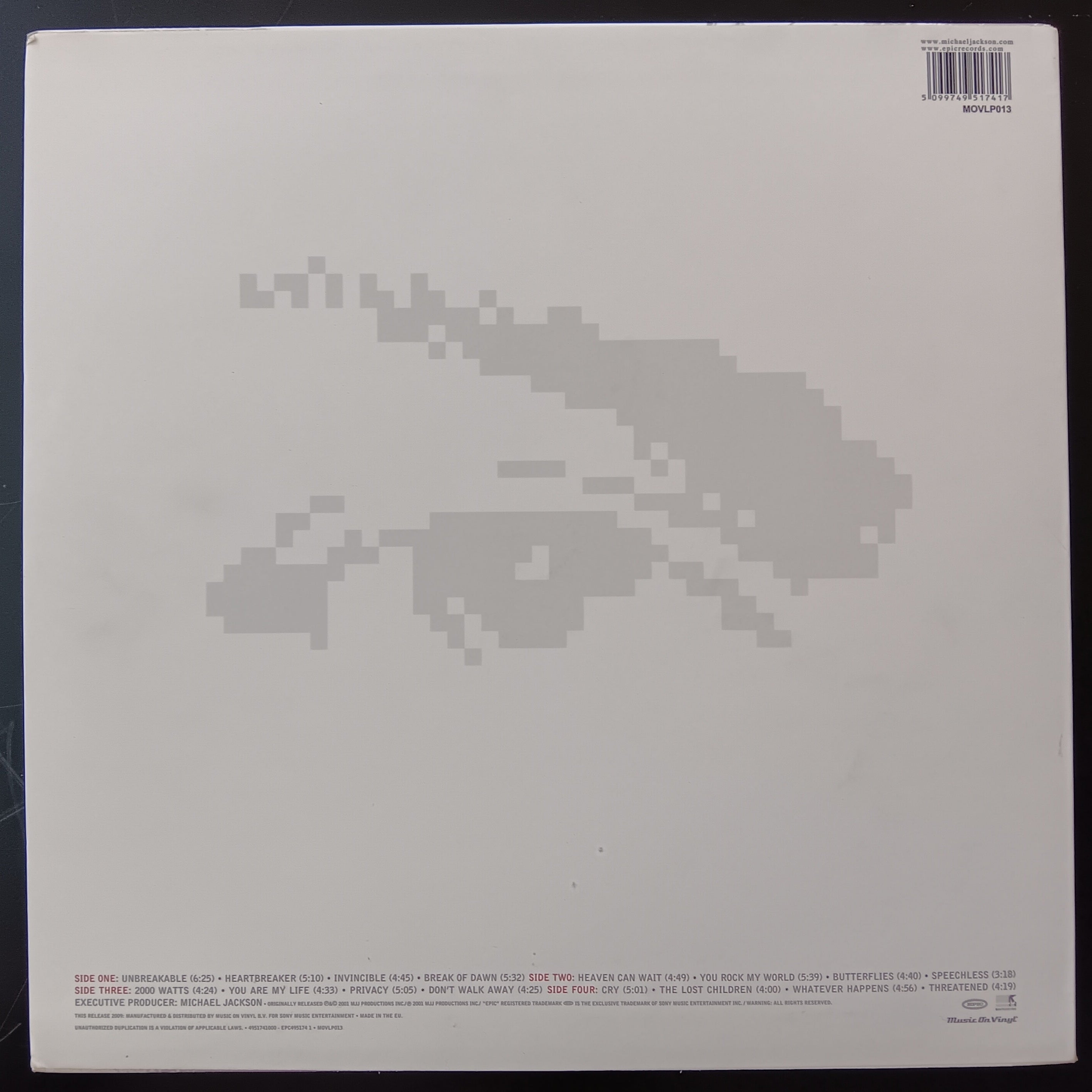 Used LP] Jackson, Michael / Invincible – Taz Records