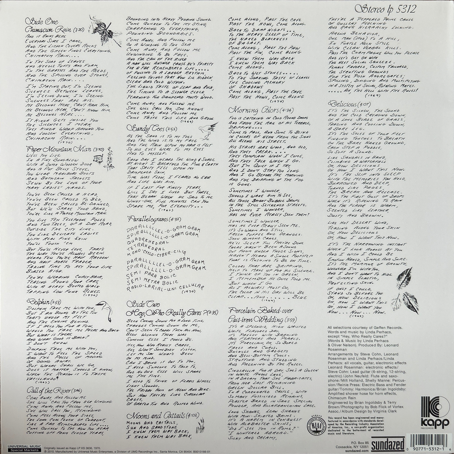 [Used LP] Perhacs, Linda / Parallelograms