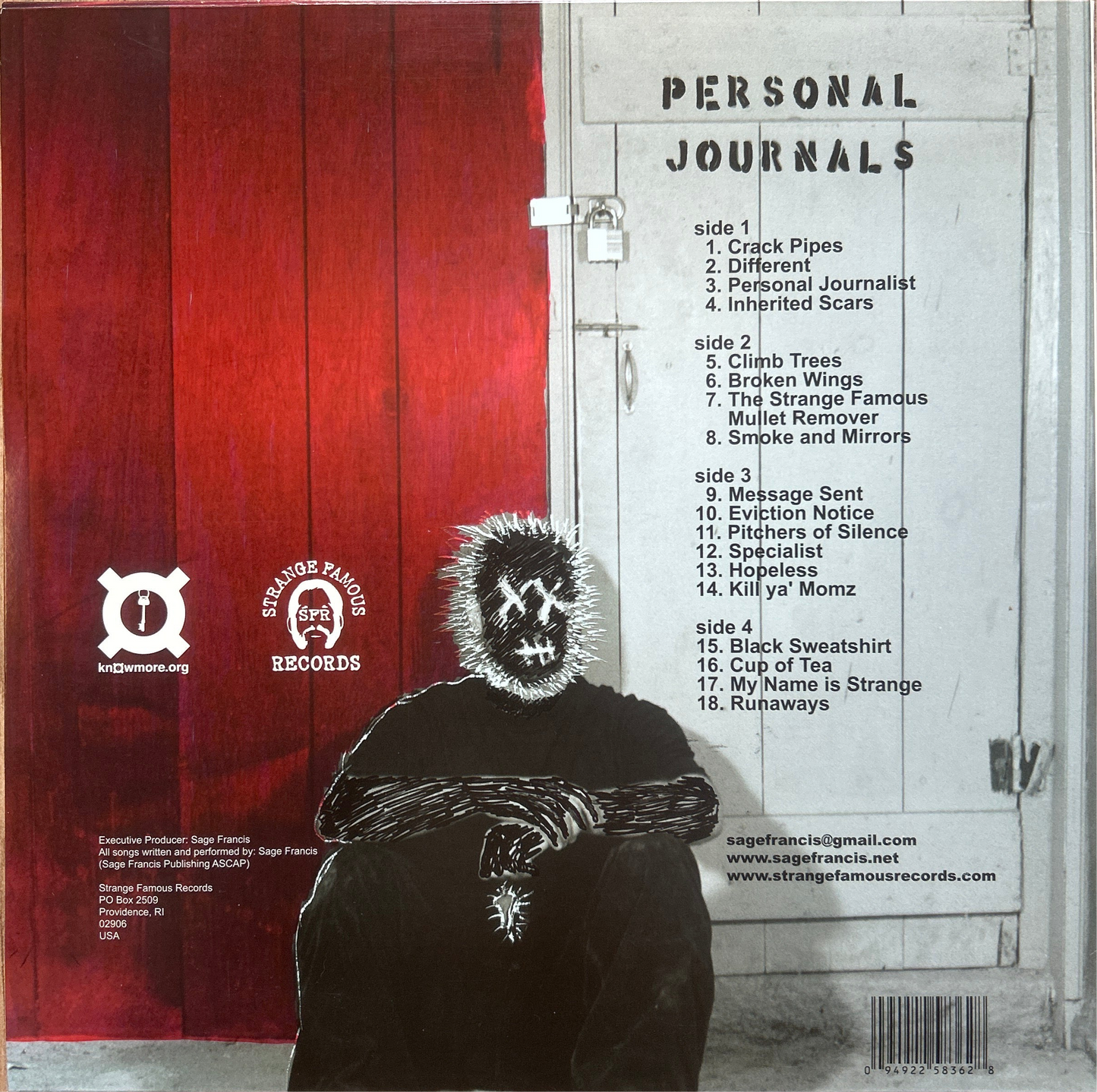 [Used LP] Sage Francis / Personal Journals - Autographed!