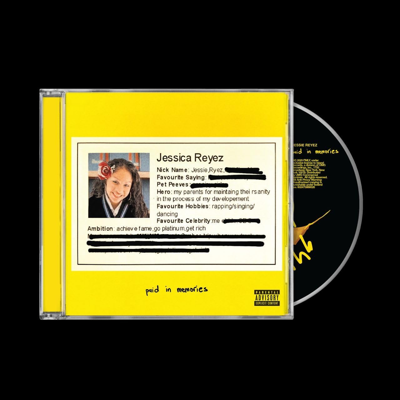 Reyez, Jessie/Paid In Memories [CD]
