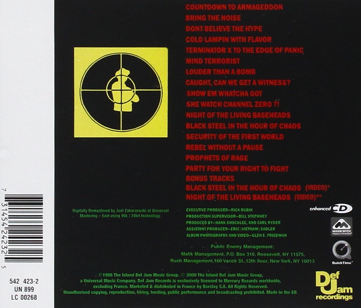Public Enemy/It Takes A Nation Of Millions To Hold Us Back [CD]