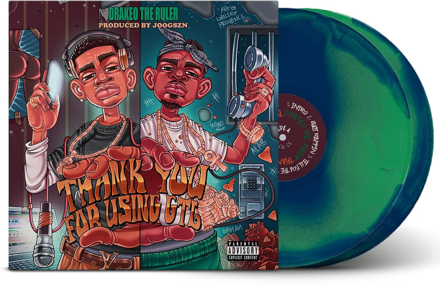 Drakeo The Ruler/Thank You For Using GTL (Green & Blue Vinyl) [LP]