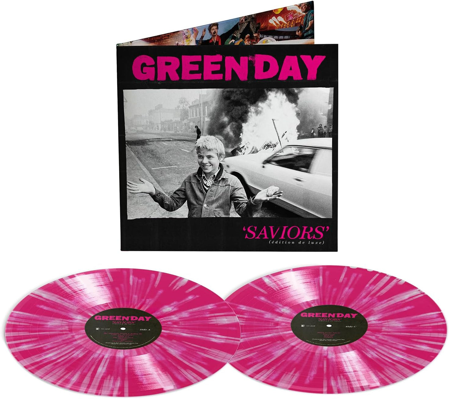Green Day/Saviors (Deluxe Pink/White Splatter Vinyl) [LP]