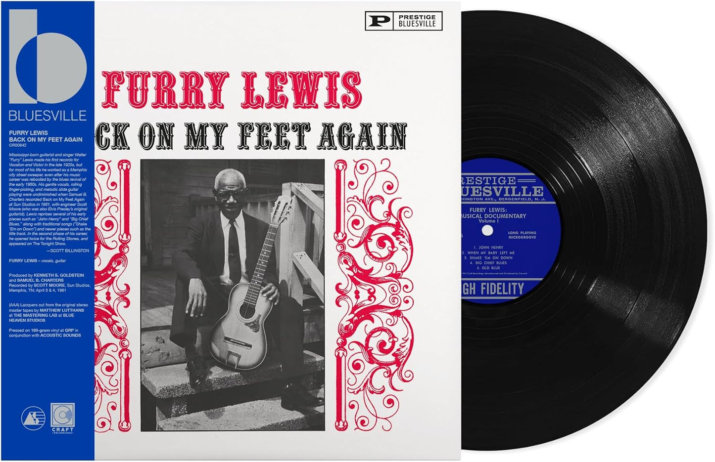 Lewis, Furry/Back On My Feet Again (Bluesville Acoustic Sounds Series) [LP]