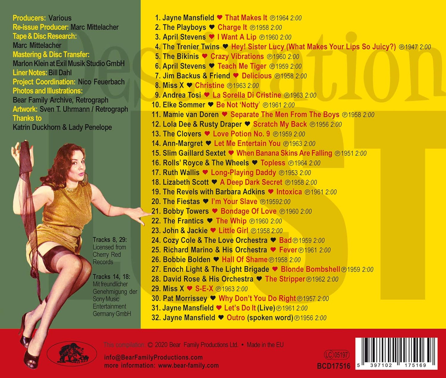 Various Artists/Destination Lust: 32 Erotic Fantasies [CD]