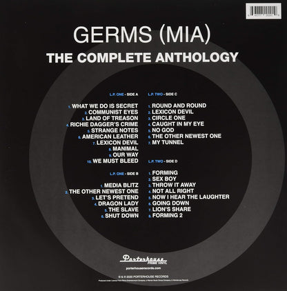 Germs/M.I.A.- Complete Anthology (Black & Blue Vinyl) [LP]
