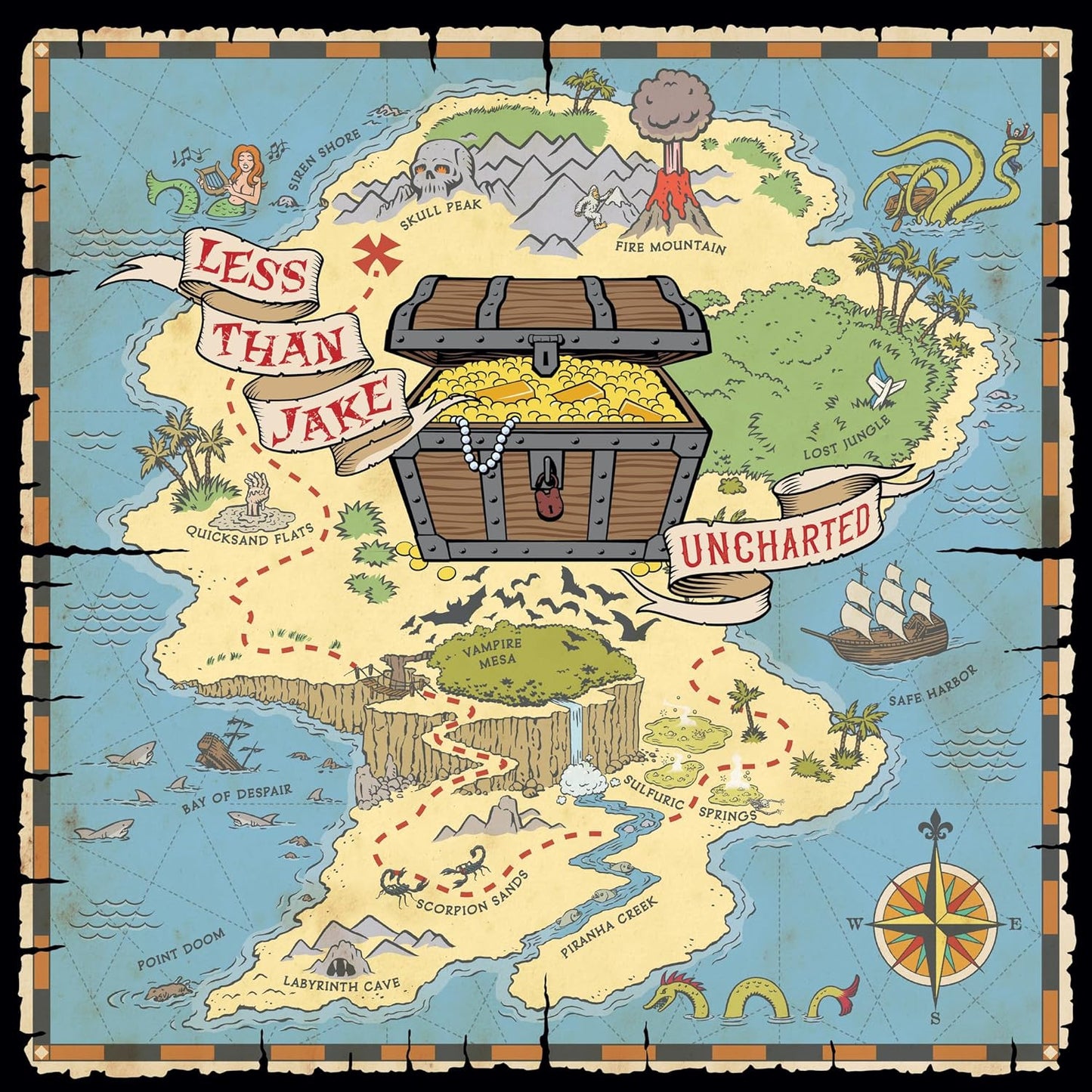 Less Than Jake/Uncharted (Yellow Marble Vinyl) [LP]