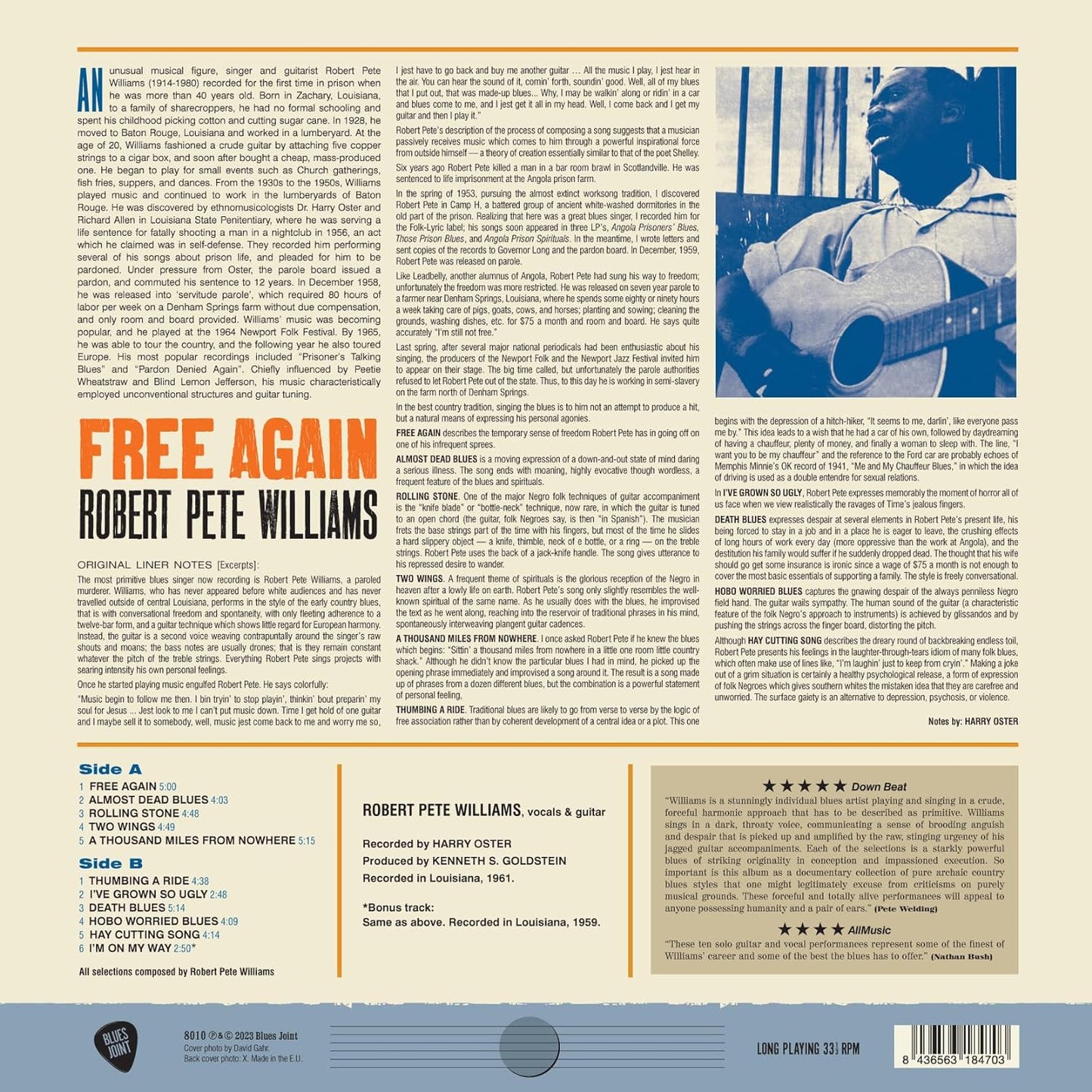 Williams, Robert Pete/Free Again [LP]