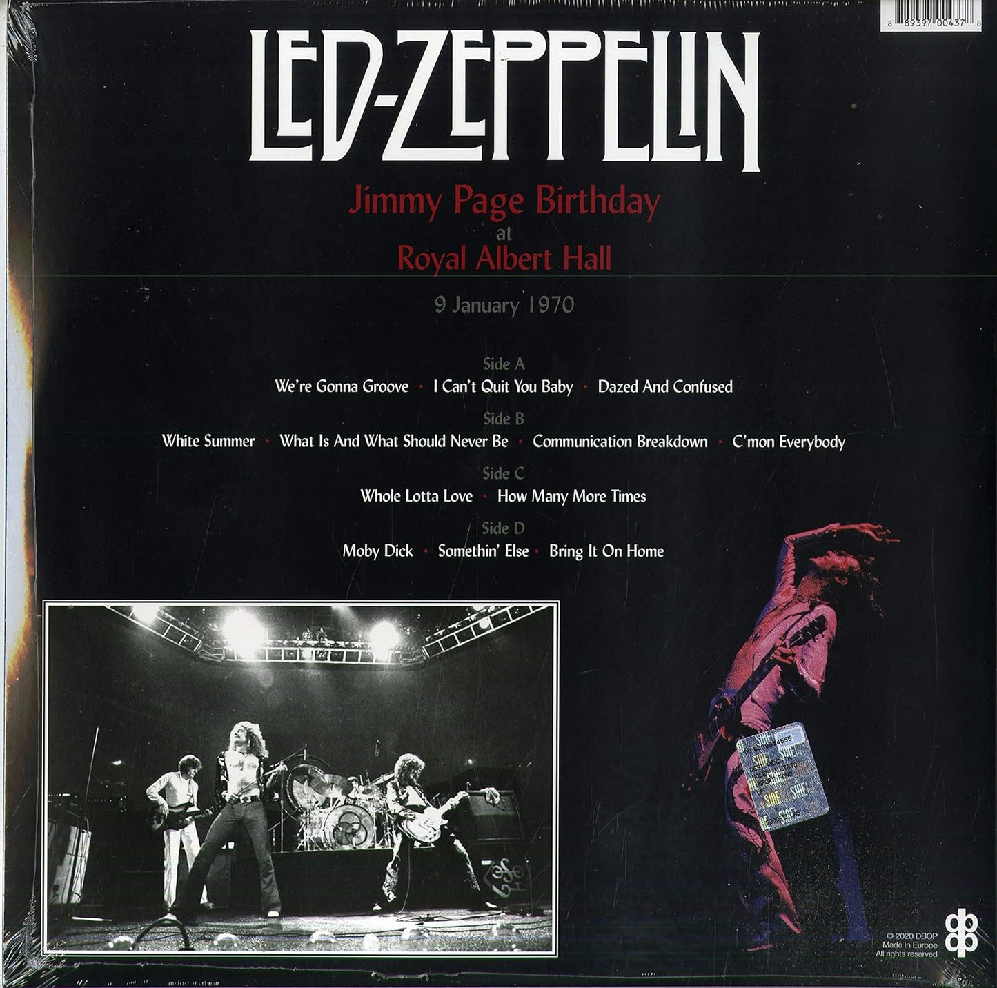 Led Zeppelin/Jimmy Page Birthday At The Royal Albert Hall Jan 9/1970 [LP]