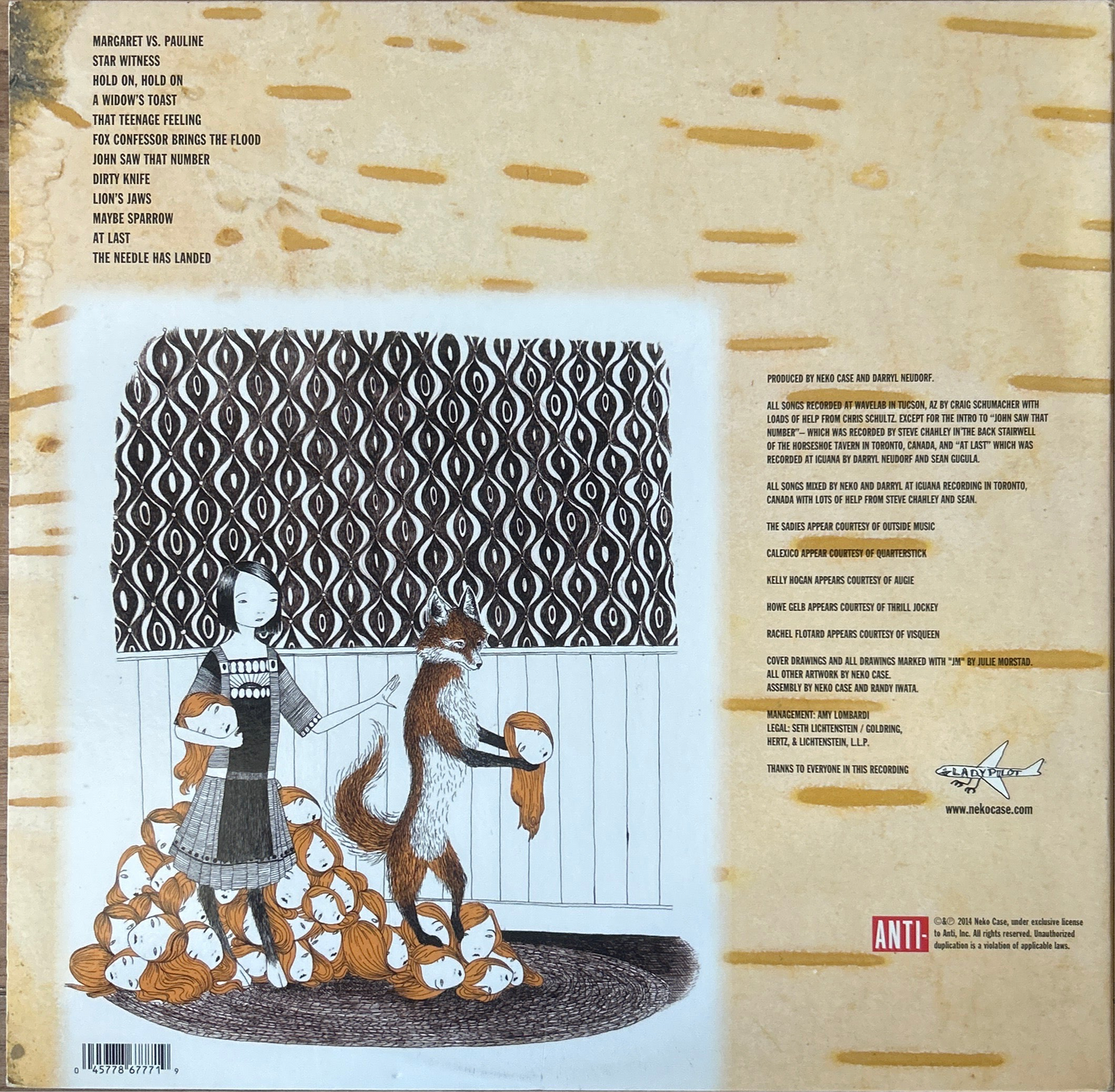 [Used LP] Case, Neko / Fox Confessor Brings The Flood