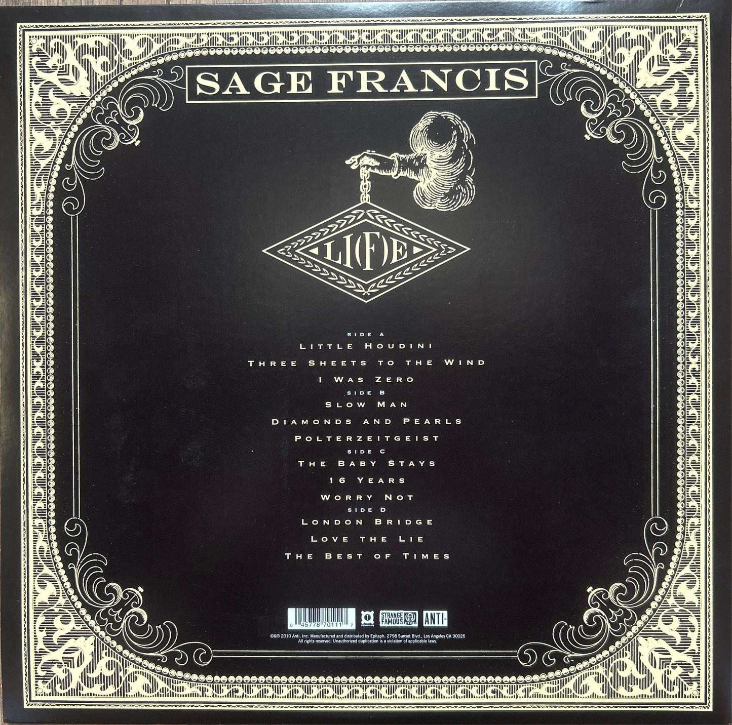 [Used LP] Sage Francis / Li(f)e - Autographed!
