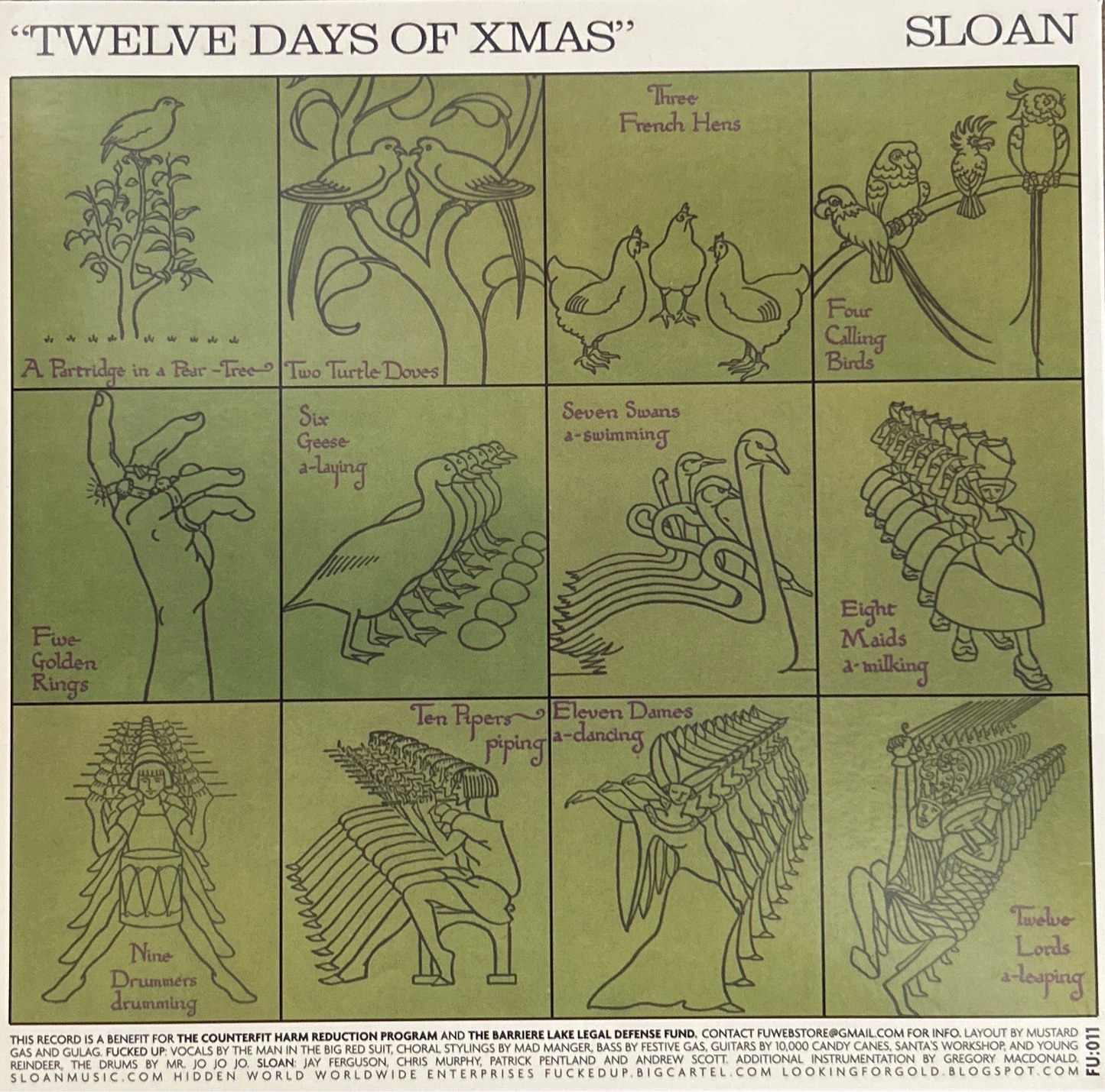 [Used 7"] Fucked Up / Sloan  / Jingle Bells / Twelve Days Of Xmas