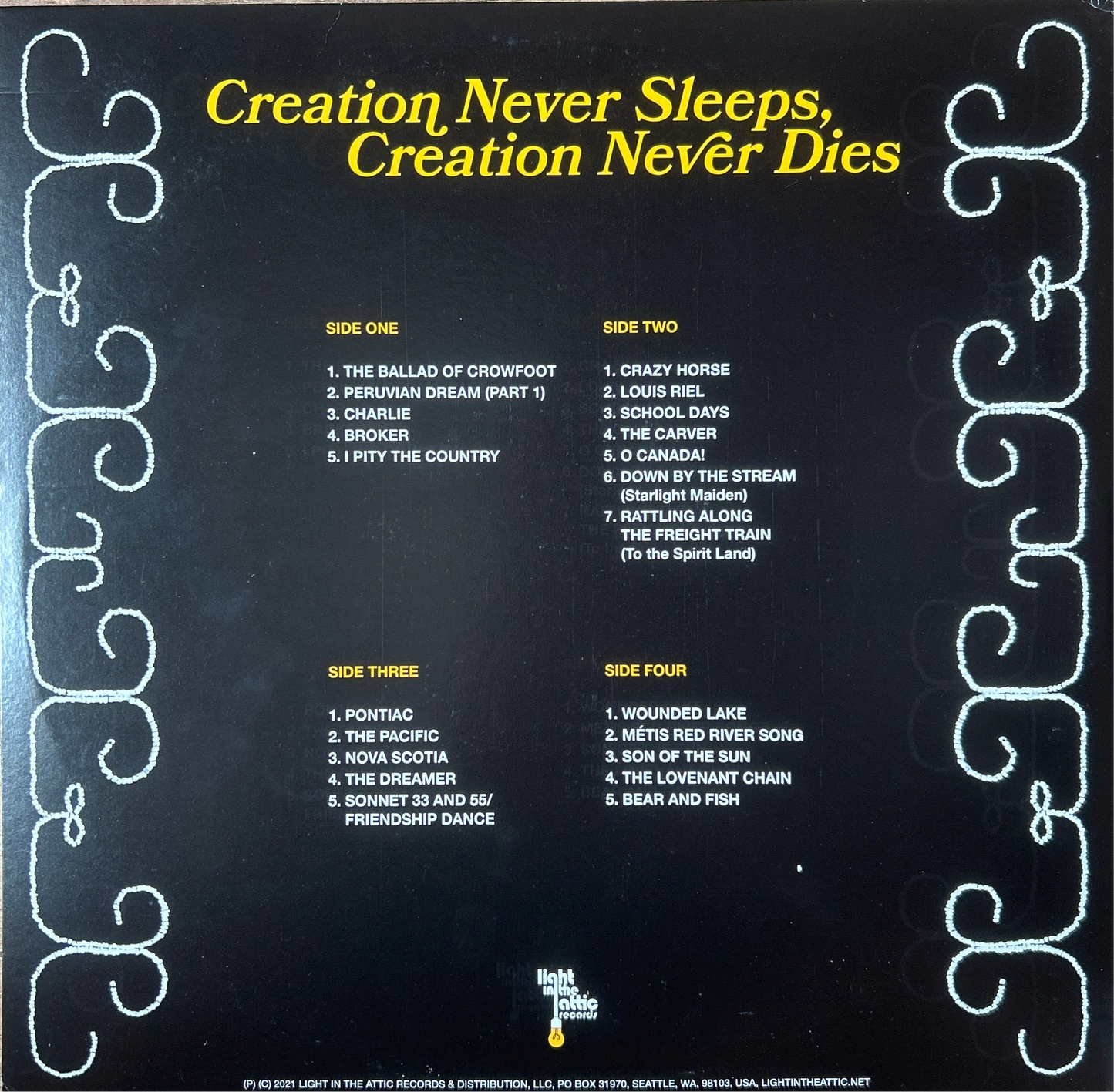 [Used LP] Dunn, Willie / Creation Never Sleeps, Creation Never Dies: The Willie Dunn Anthology