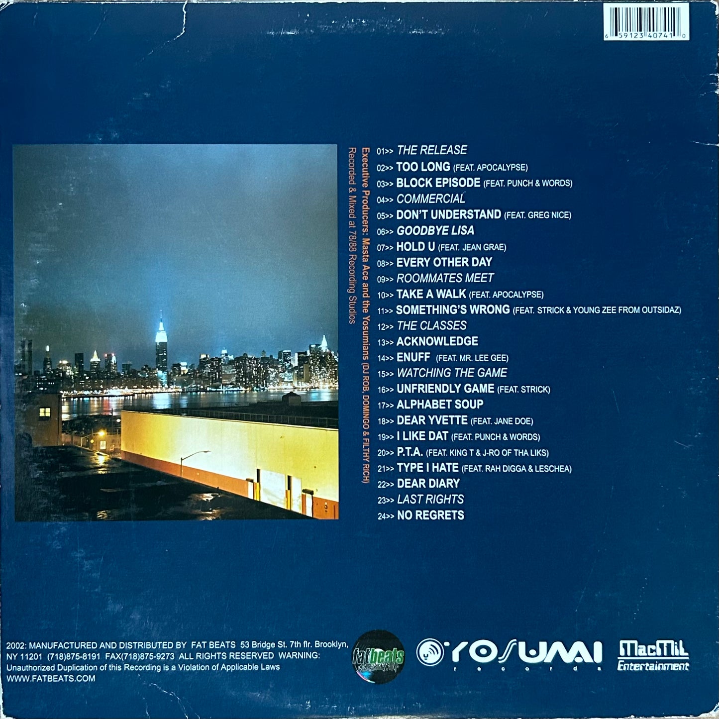 [Used LP] Masta Ace / Disposable Arts [Autographed!]