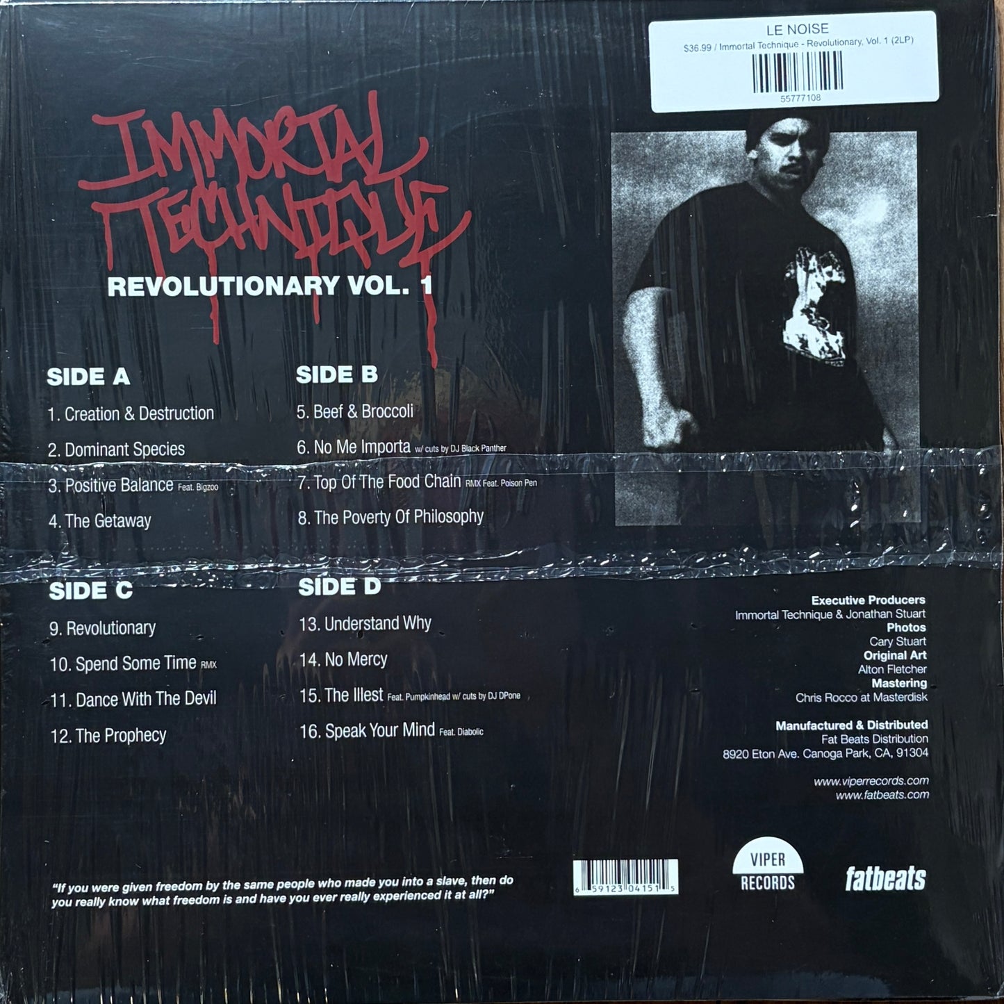 [Used LP] Immortal Technique / Revolutionary Vol. 1