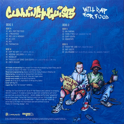 [Used LP] CunninLynguists / Will Rap For Food