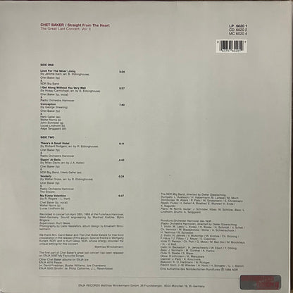 [Used LP] Baker, Chet / Straight From The Heart - The Great Last Concert, Vol. II