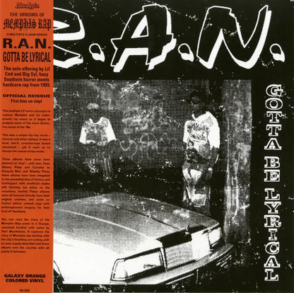R.A.N./Gotta Be Lyrical (Origins of Memphis Rap Series, Galaxy Orange Vinyl) [LP]