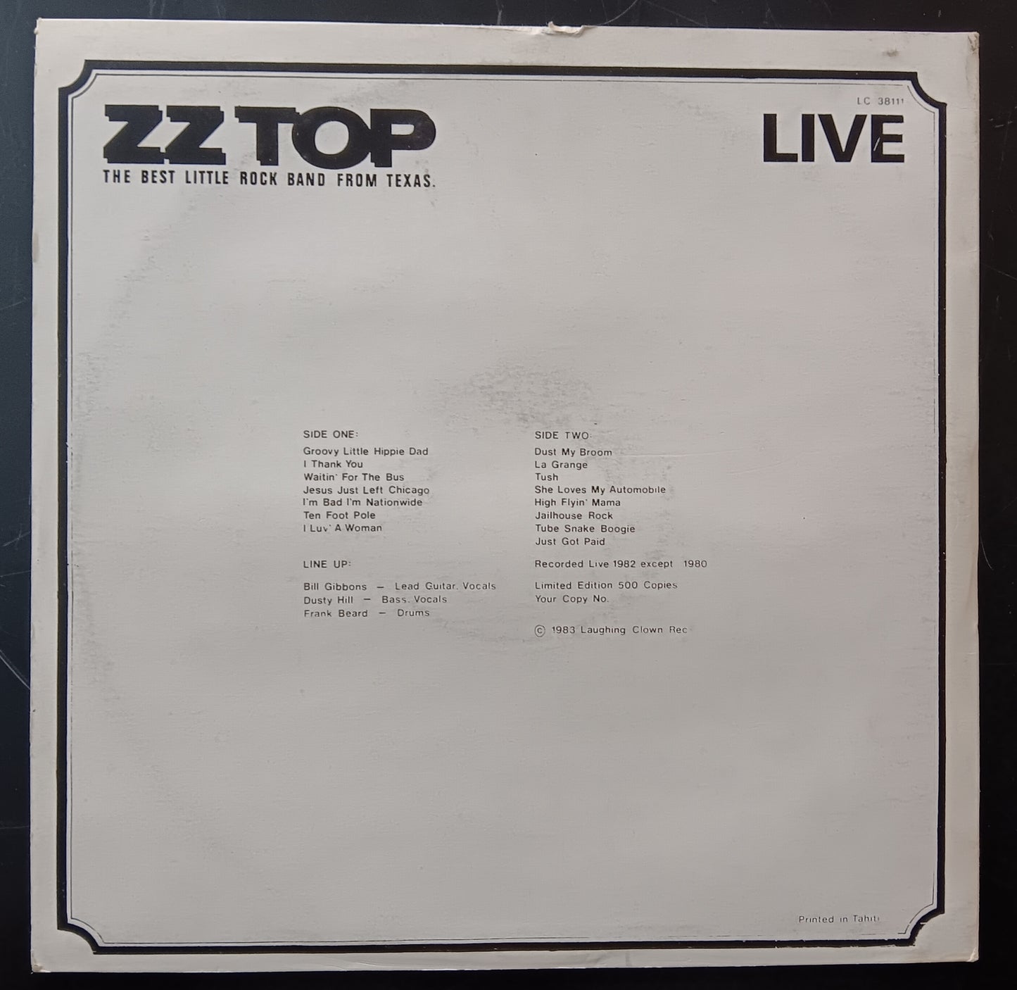 [Used LP] ZZ Top / The Best Little Rock Band From Texas