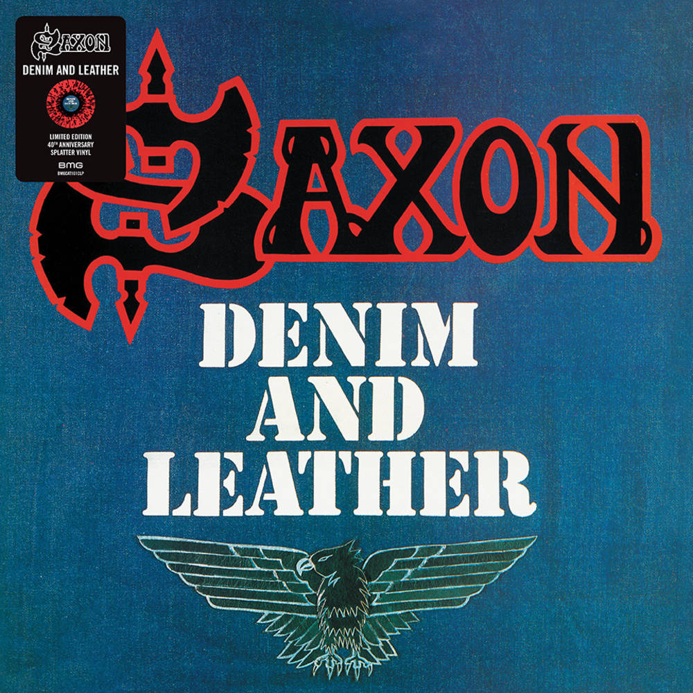 Saxon/Denim and Leather (40th Ann. Splatter Vinyl) [LP]