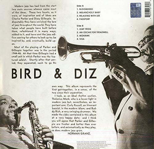 Parker, Charlie & Dizzy Gillespie/Bird & Diz [LP]