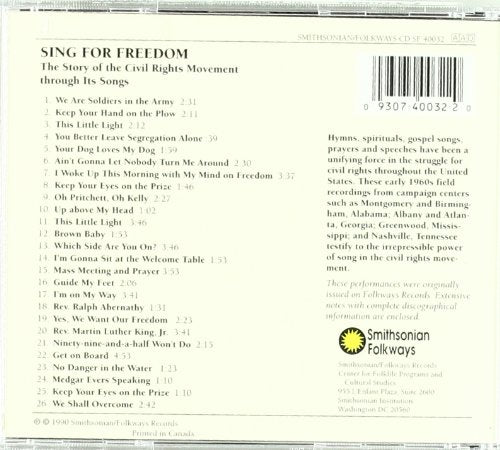 Smithsonian Folkways/Sing For Freedom - Songs Of The Civil Rights Movement [CD]