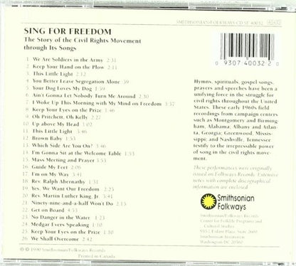 Smithsonian Folkways/Sing For Freedom - Songs Of The Civil Rights Movement [CD]