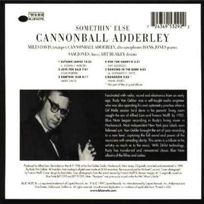 Adderley, Cannonball/Somethin' Else [CD]