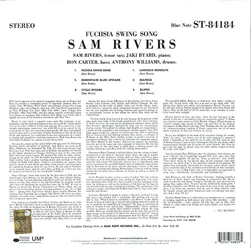 Rivers, Sam/Fuchsia Swing Song [LP]