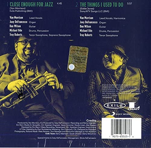 Morrison, Van & Defrancesco, Joey/Close Enough For Jazz - Things That I Used To [7"]