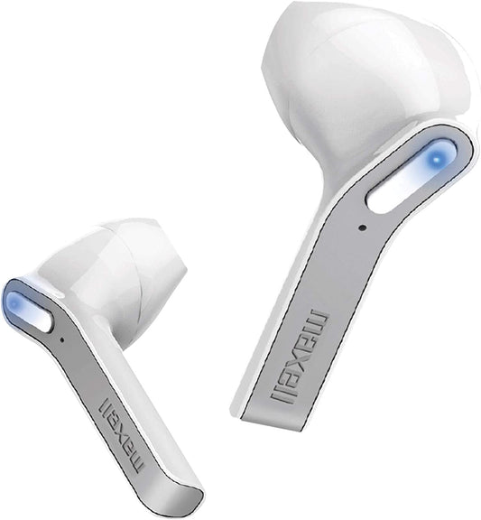 Maxell/Jelleez True Wireless Headphones with Mic (White)