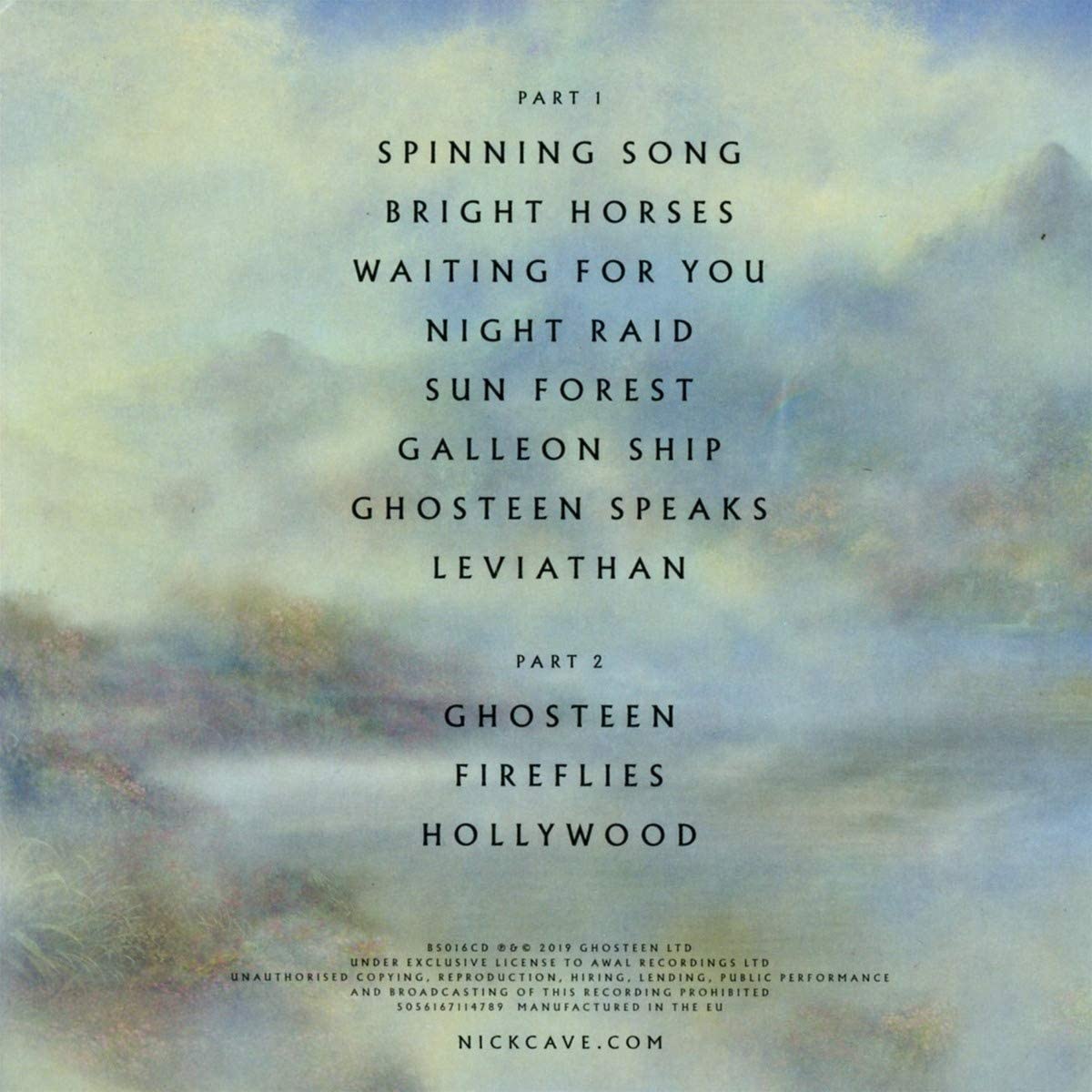 Cave, Nick & The Bad Seeds/Ghosteen [CD]