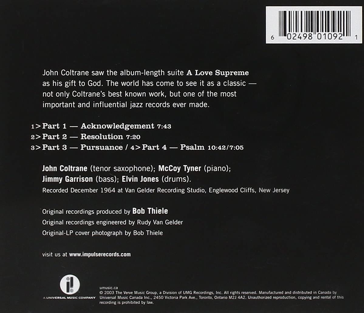 Coltrane, John/A Love Supreme [CD]