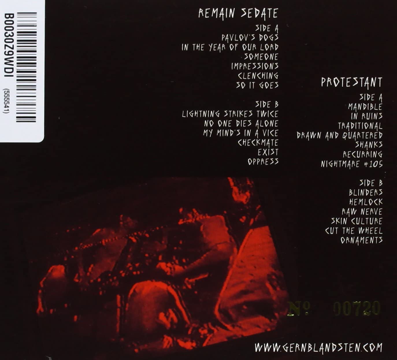 Rorschach/Remain Sedate/Protestant (2LP) [LP]