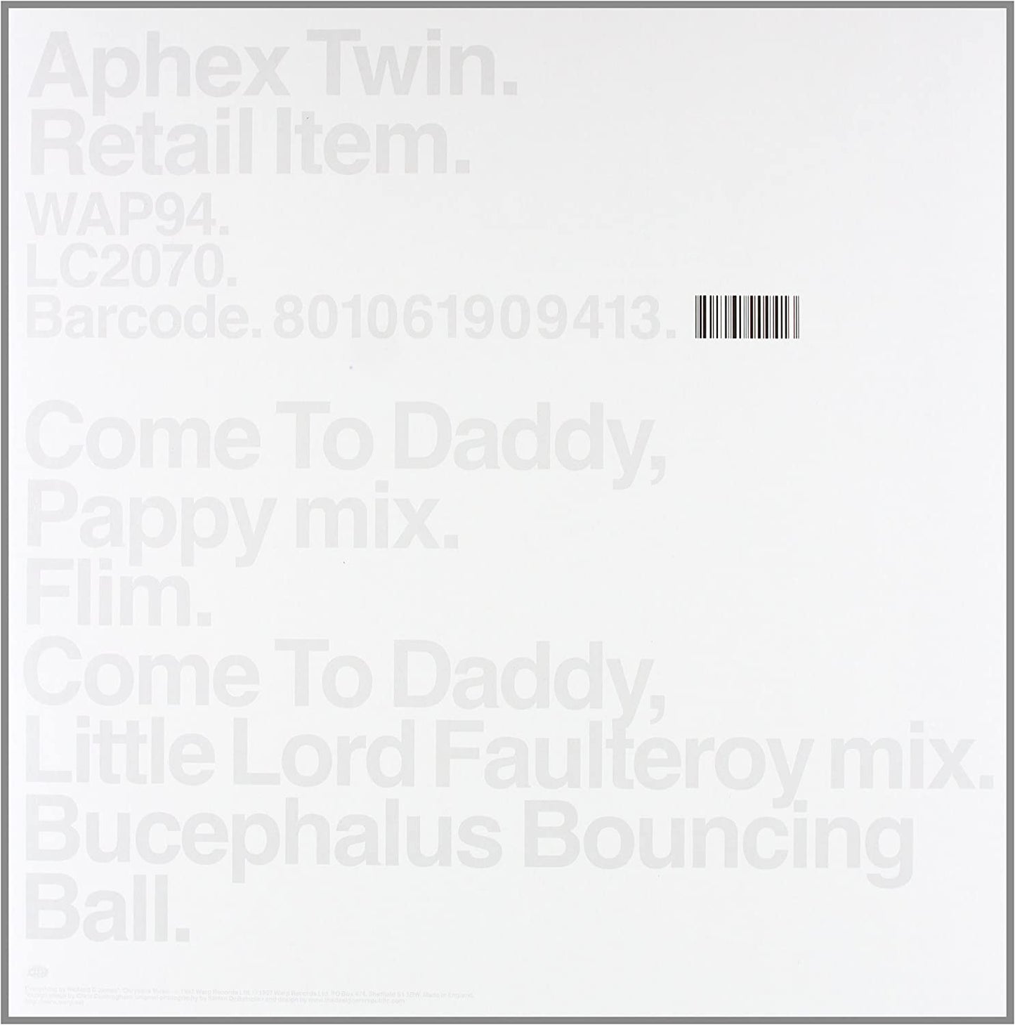 Aphex Twin/Come To Daddy [LP]