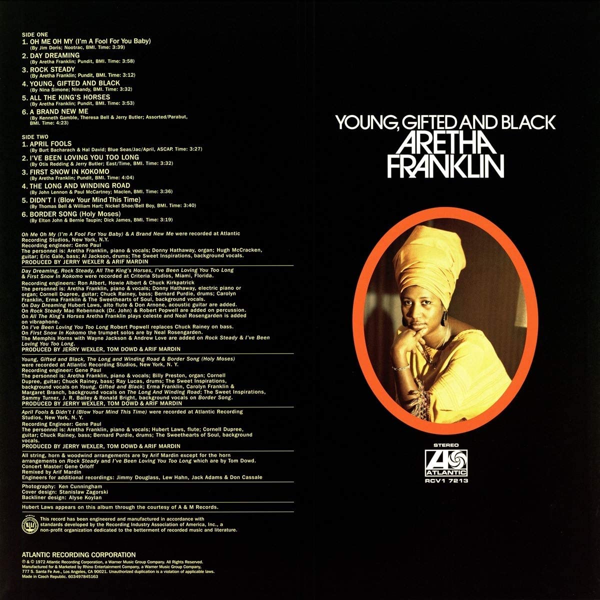 Franklin, Aretha/Young, Gifted and Black (Yellow Vinyl) [LP]
