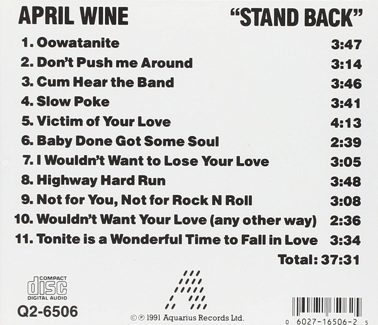 April Wine/Stand Back [CD]