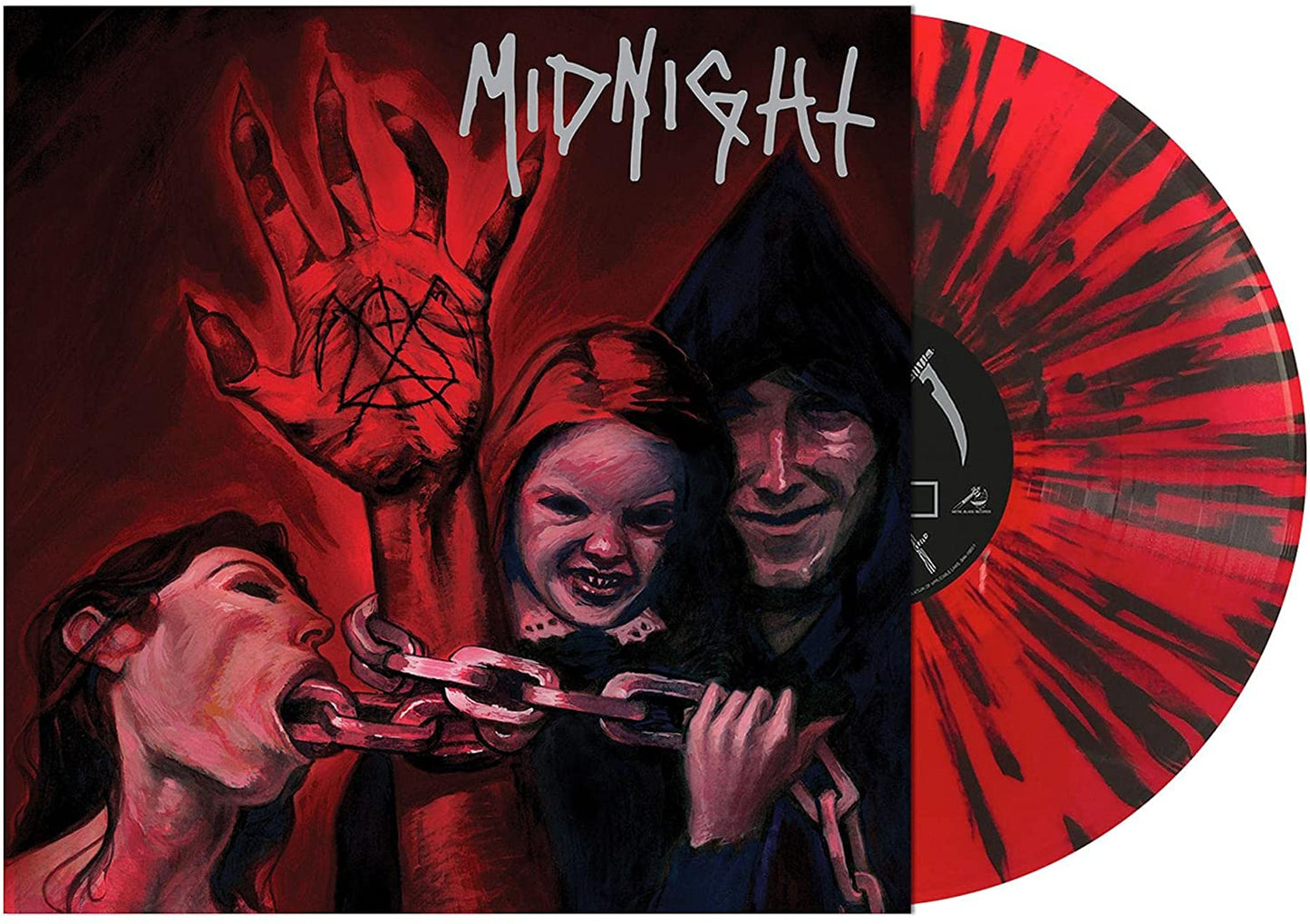 Midnight/No Mercy For Mayhem (Red with Black Splatter) [LP]