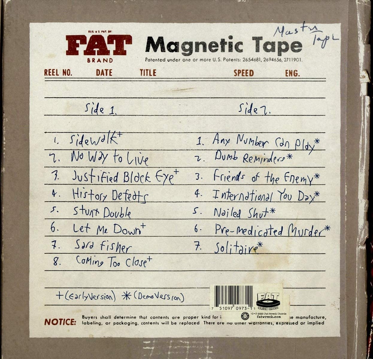 No Use For A Name/Rarities Vol. 2: The Originals [LP]