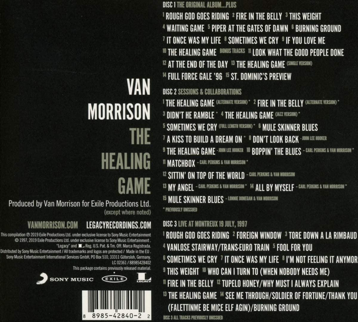 Morrison, Van/The Healing Game - Deluxe (3CD) [CD]