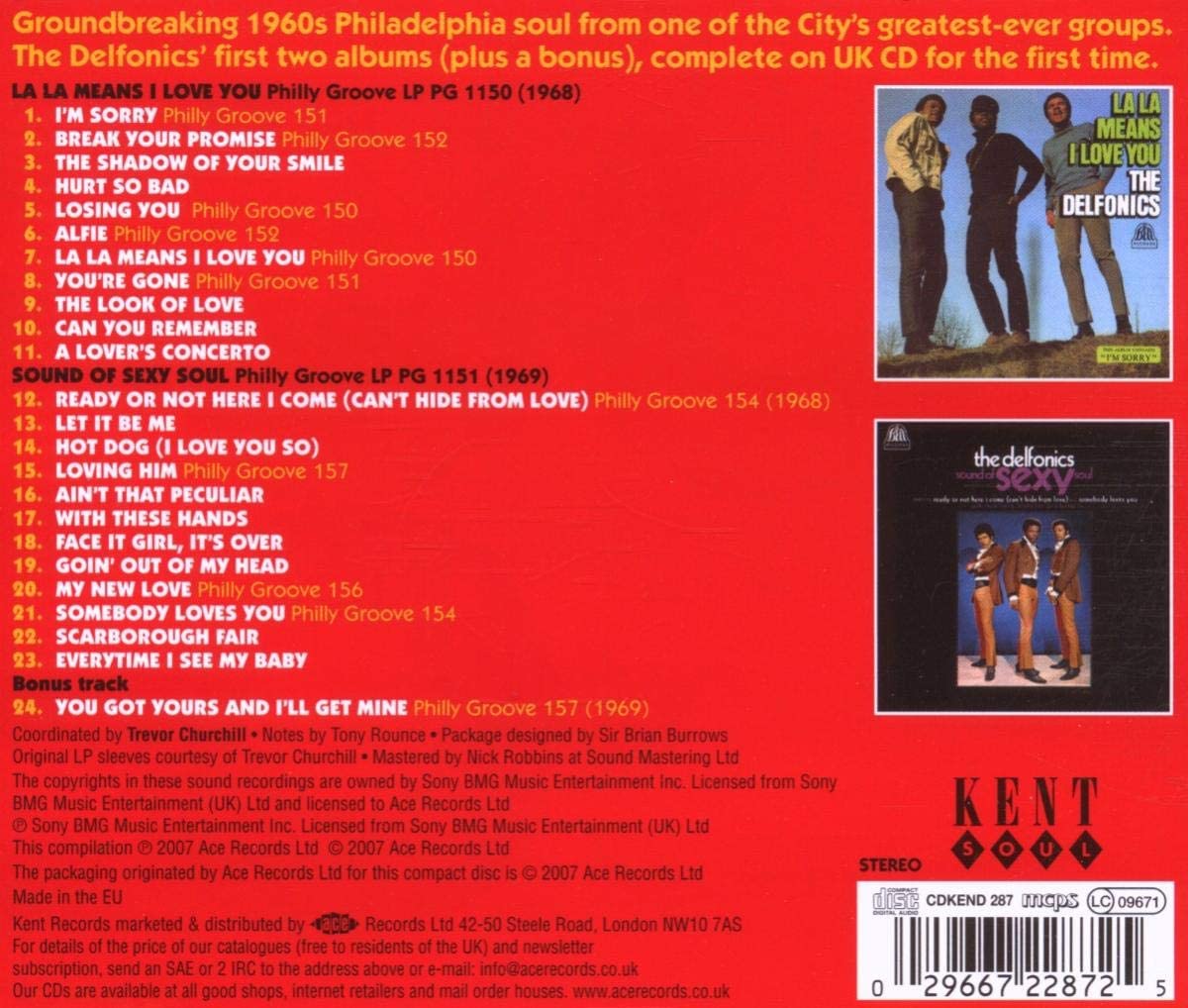 Delfonics/La La Means I Love You/Sound Of Sexy Soul [CD]