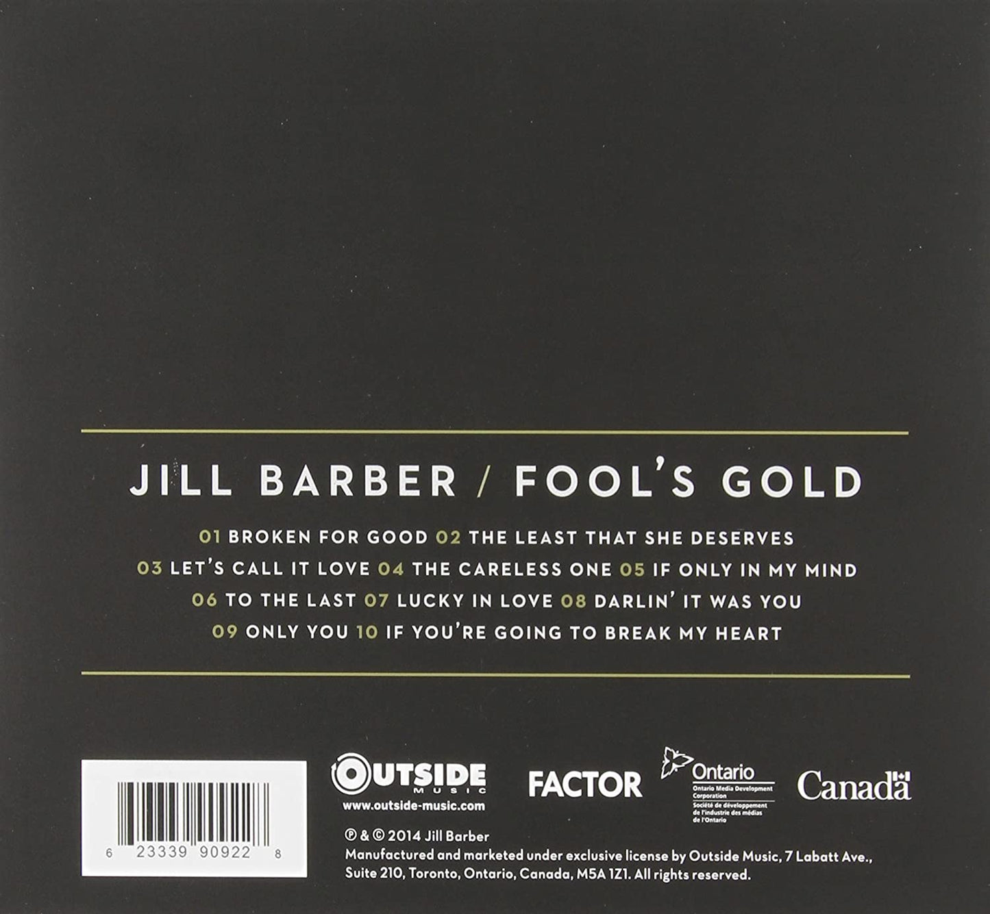 Barber, Jill/Fool's Gold [CD]