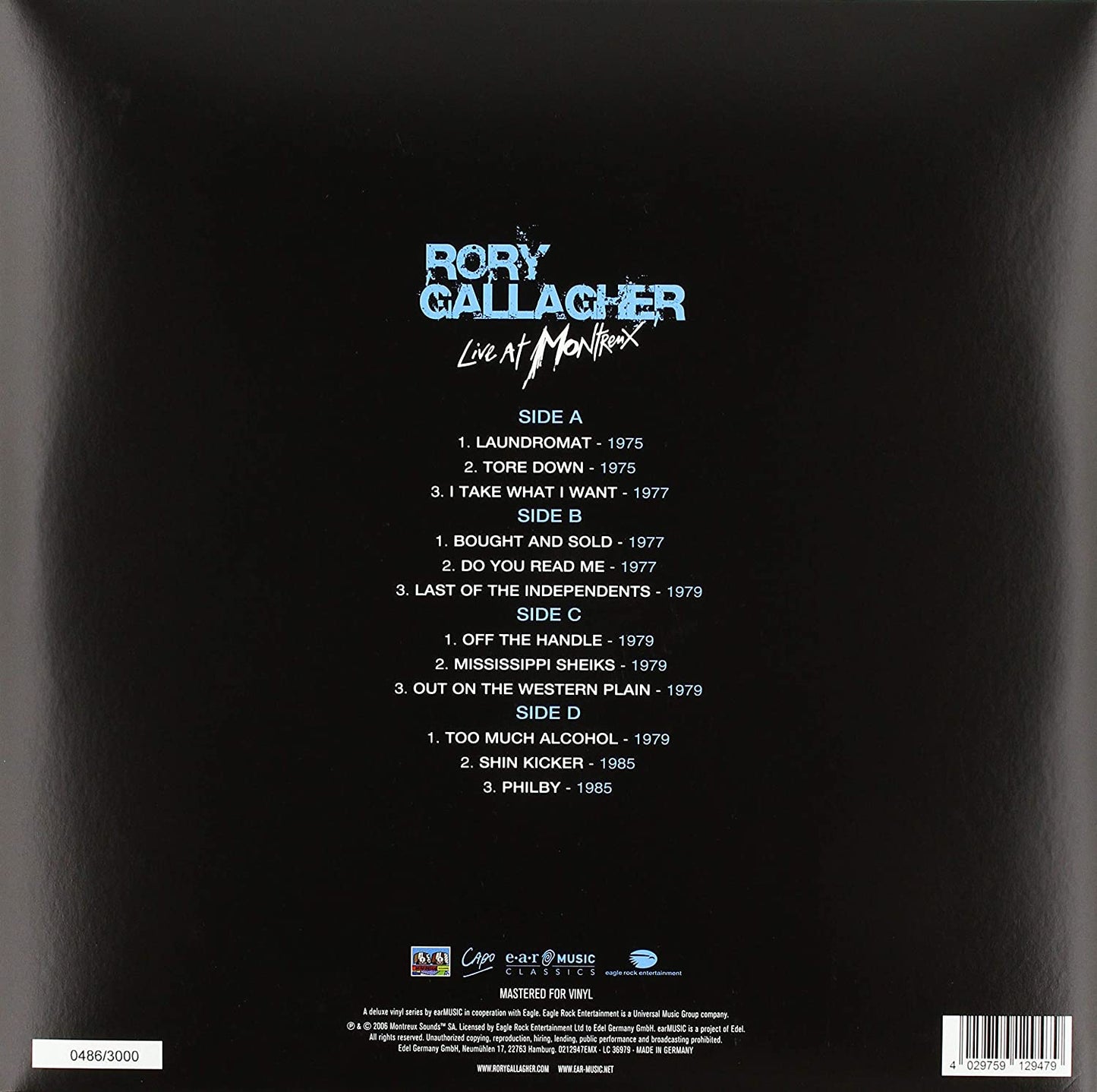 Gallagher, Rory/Live At Montreux [LP]