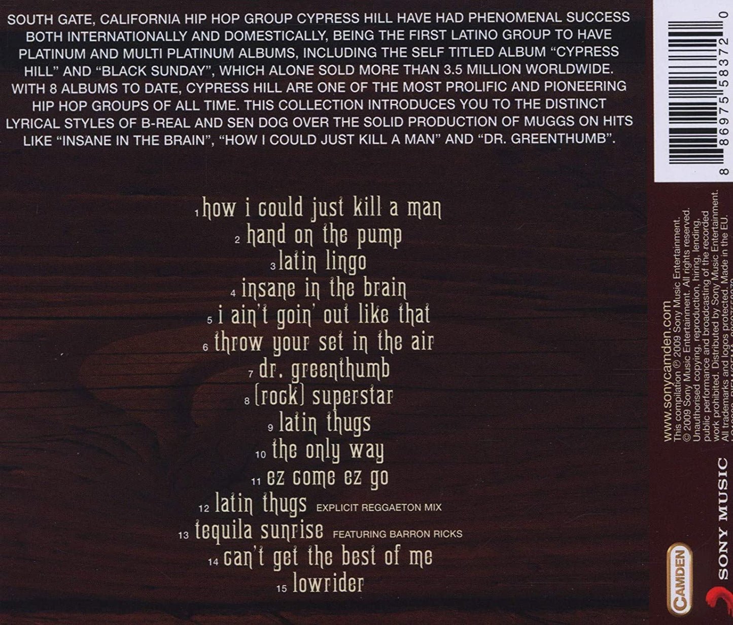 Cypress Hill/Greatest Hits From The Bong [CD]