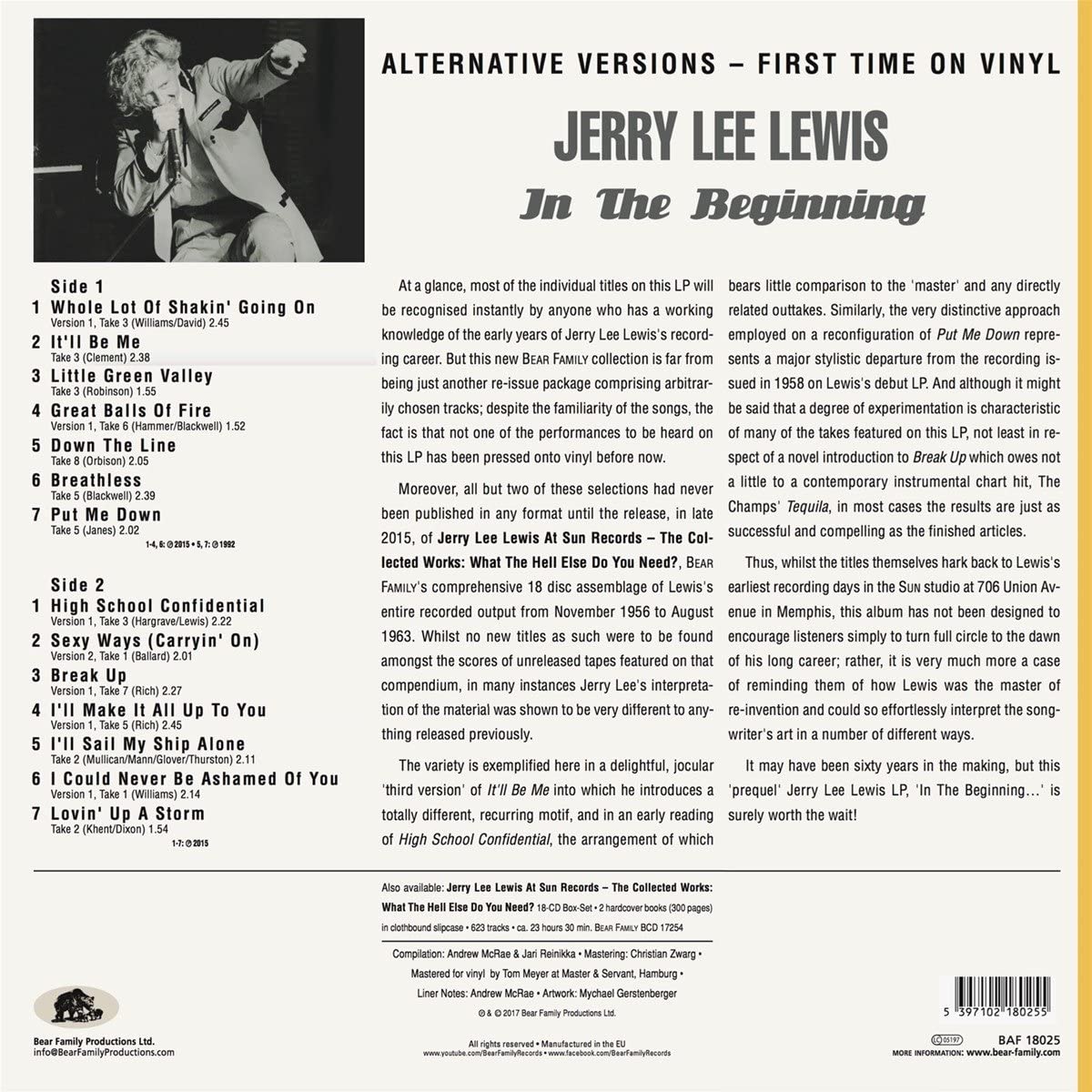 Lewis, Jerry Lee/In the Beginning [LP]
